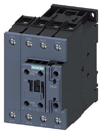 Contactor. AC-1. 60 A/400 V/40 °C. S2. 4-pole. 230 V AC/50 Hz. 1 NO+1 NC. screw terminal