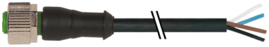 Murr Sensor Cable M12 4PFemale Straight  PUR/PVC Black 20Mtr***Product Discontinuation End 2022 - Alternative 7000-12221-6342000***
