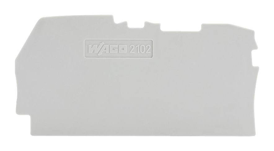 Wago Top Job End And Intermediate Plate 0.8 mm Thick Gray (MOQ=25)
