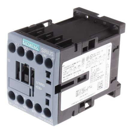 Contactor. AC-3. 3kW/400V. 1NO. 24V AC.