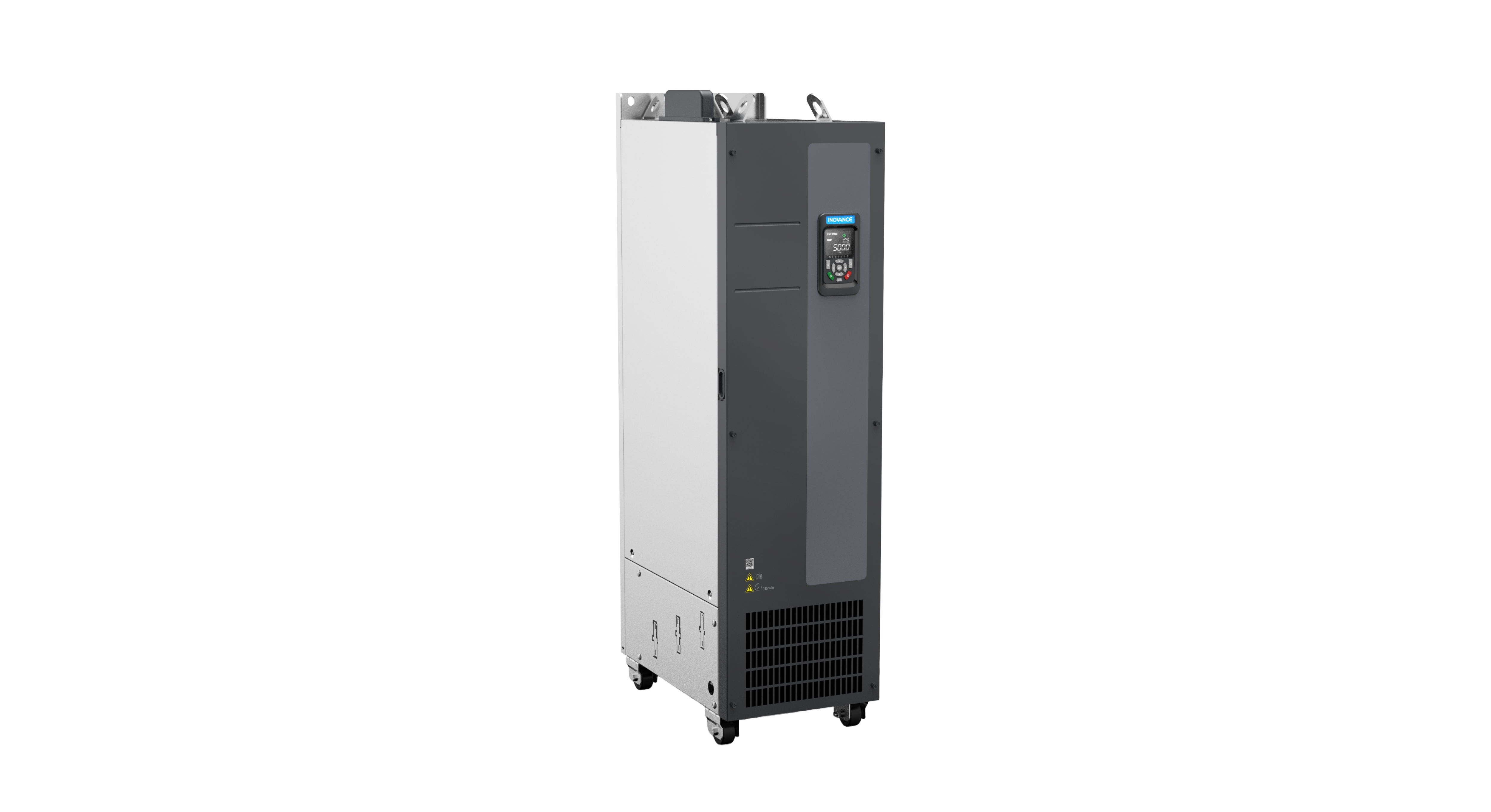 MD520 AC inverter. 400V. ND 585A/315Kw. HD 465A/250Kw. IP20. C3 Filter built-in. STO.. Dims H1134 x W360 x D500 (SIze T10)