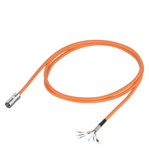 Power cable, Preassembled 4x0.75 + 2x0.38 for motor S-1FL2 SH48/52 with S200, MOTION-CONNECT 350 Length(m)=10m Dmax power=7.5mm w. brake 1 million bending times