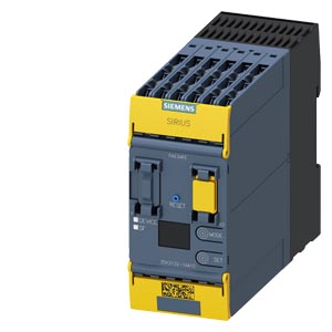 SIRIUS safety relay basic unit 3SK2 series 20 F-DI, 4 F-DQ, 2 DQ, 24 V DC Can be parameterized via SIRIUS Safety ES 45 mm width screw terminal up to SIL 3 (IEC 62061) up to performance level e (ISO 13849-1) output expansions 3SK1, coupling relay 3RQ1 and