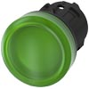 Indicator lights, 22 mm, round, plastic, green, lens, smooth