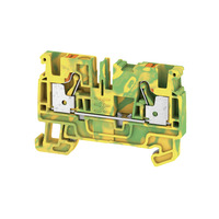 Weidmuller Green/Yellow Terminal Block 800V Push in 4mm