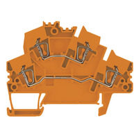 Weidmuller ZDK 2.5-2 OR Feed-through terminal Double-tier terminal Tension-clamp connection 2.5 mm² orange