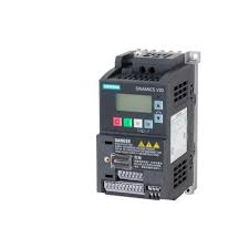 SINAMICS V20 200-240V 1AC -10/+10% 47-63Hz rated power 0.25 kW with 150% overload for 60 sec. integrated filter C1 I/O: 4 DI. 2 DO.2 AI. 1 AQ fieldbus: USS/MODBUS RTU with built-in BOP protection: IP20/ UL open size: AA 68x142x108 (WxHxD)