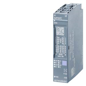 SIMATIC ET 200SP. Analog input module. AI 4xRTD/TC High Feature. suitable for BU type A0. A1. Color code CC00. channel diagnostics. 16 bit. +/-0.1%. 2-/3-/4-wire