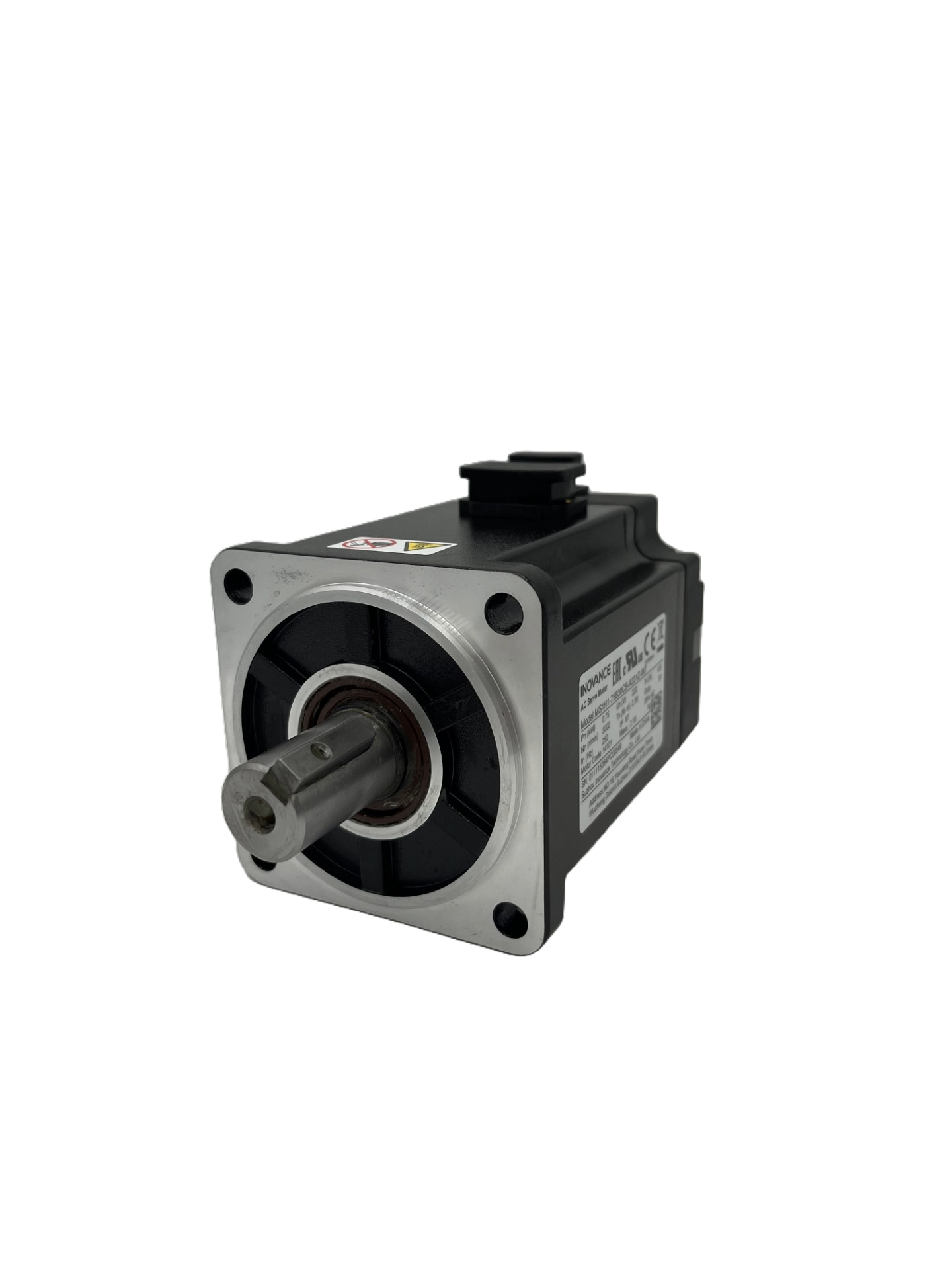 Inovance servo motor. 400w.  Frame 60mm. Low Inertia. Un=230V. In=2.8A. Pn=400W. Mn=1.27Nm. Nn=3000rpm. 23Bit multiturn encoder. IP65 (shaft IP54). Mini-connector. keyed shaft. oil seal. with brake (01111537)