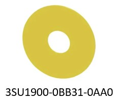 BACKING PL FOR EM. STOP. YELLOW. OUT INSCR. EXT DIA 75MM. INTL DIA 22.5MM. THICKNESS 1MM