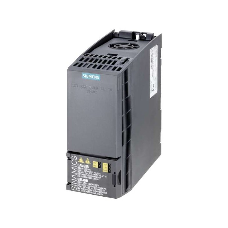 SINAMICS G120C RATED POWER 1.1KW WITH 150% OVERLOAD FOR 3 SEC 3AC380-480V +10/-20% 47-63HZ INTEGRATED FILTER CLASS A I/O-INTERFACE: 6DI. 2DO.1AI.1AO SAFE TORQUE OFF INTEGRATED FIELDBUS: PROFINET-PN PROTECTION: IP20/ UL OPEN TYPE SIZE: FSAA 173X73X178(HXW