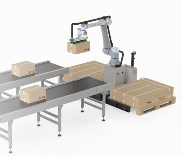 Fixed palletising workstation with CR20A