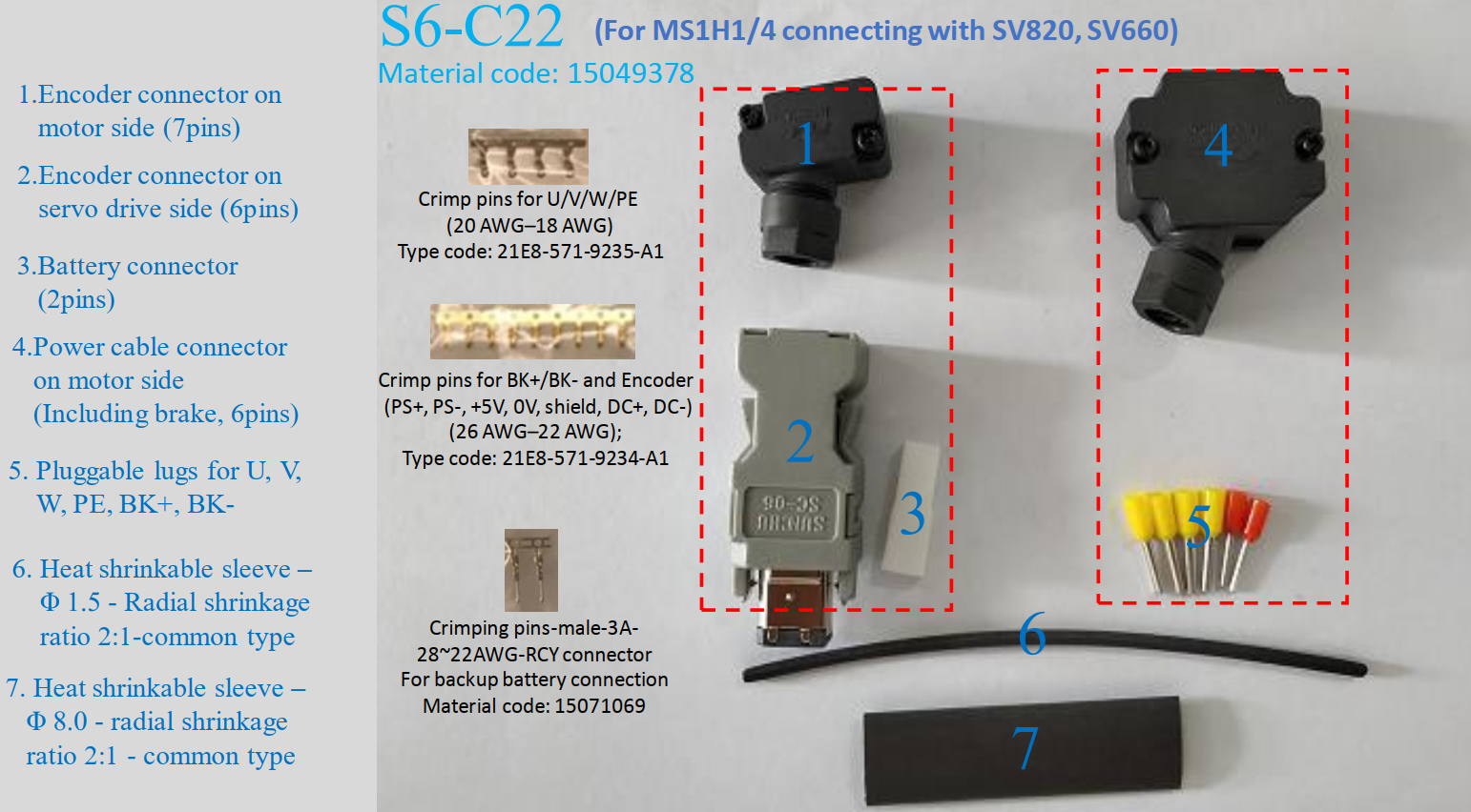 Inovance Connector Set (15049378)