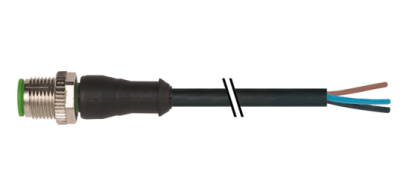 Murr Sensor Cable M12 3p Male PUR 3x0.34 bk  1.5m