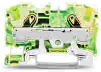 WAGO 2-Conductor Ground Terminal Block 6mm Suitable For Ex E Ii Applications Green-Yellow