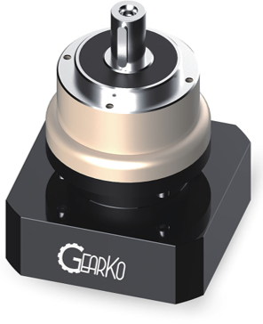 TCE series in-line planetary gearbox, Frame 90,  ratio 7:1, standard backlash, with mounting to suit Inovance Motor MS1H1-75B30CB
