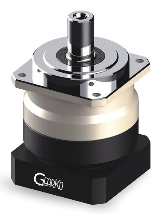 TCB series planetary Gearbox, size 90, ratio 10:1, standard backlash. Rated torque 100Nm, rated input speed 3000 rpm, With mounting kit to suit motor MS1H2-15/25