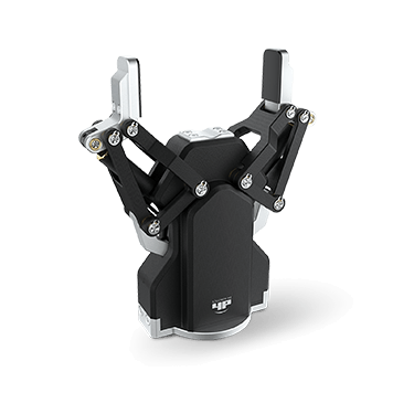 DH-Robotics AG series  linkage-type adaptive electric gripper. 2 Finger, Gripping force 35-105N, Stroke 145mm, Max work piece weight 2Kg, Gripper Weight 1.3Kg