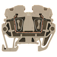 Weidmuller ZDUA 2.5-2 Z-series Feed-through terminal Rated cross-section 2.5 mm² Tension-clamp connection dark beige