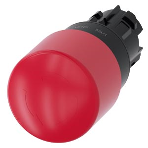 EMERGENCY STOP mushroom pushbutton, 22 mm, round, plastic, red, 30 mm, positive latching, acc. to EN ISO 13850, rotate-to-unlatch