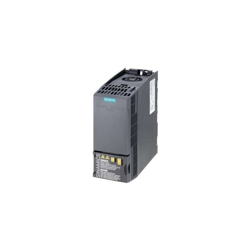 SINAMICS G120C RATED POWER 1.5KW WITH 150% OVERLOAD FOR 3 SEC 3AC380-480V +10/-20% 47-63HZ INTEGRATED FILTER CLASS A I/O-INTERFACE: 6DI. 2DO.1AI.1AO SAFE TORQUE OFF INTEGRATED FIELDBUS: PROFINET-PN PROTECTION: IP20/ UL OPEN TYPE SIZE: FSAA 173X73X178(HXW