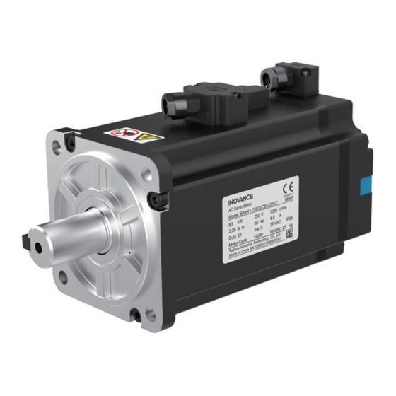 Inovance servo motor. 1000w.  Frame 80mm .Low Inertia. Un=230V. In=7.6A. Pn=1000W. Mn=3.18Nm. Nn=3000rpm. 23Bit multiturn encoder. IP65 (shaft IP54). MIL-connector. keyed shaft. oil seal. without brake