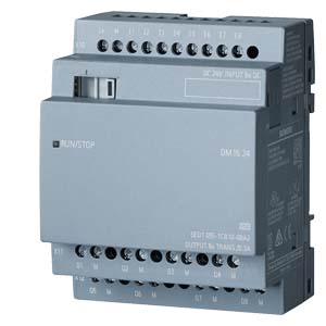 LOGO! DM16 24 expansion module, PS/I/O: 24 V DC/24 V DC/trans., 8 DI/8 DO, 4 MW for LOGO! 8