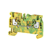 Weidmuller Feed Through Terminal Block Push In 2.5mm 2 Conductor Green/Yellow