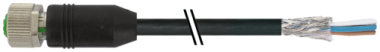 Murr Sensor Cable M12 PVC 12x0.14 shielded black FEMALE 5m