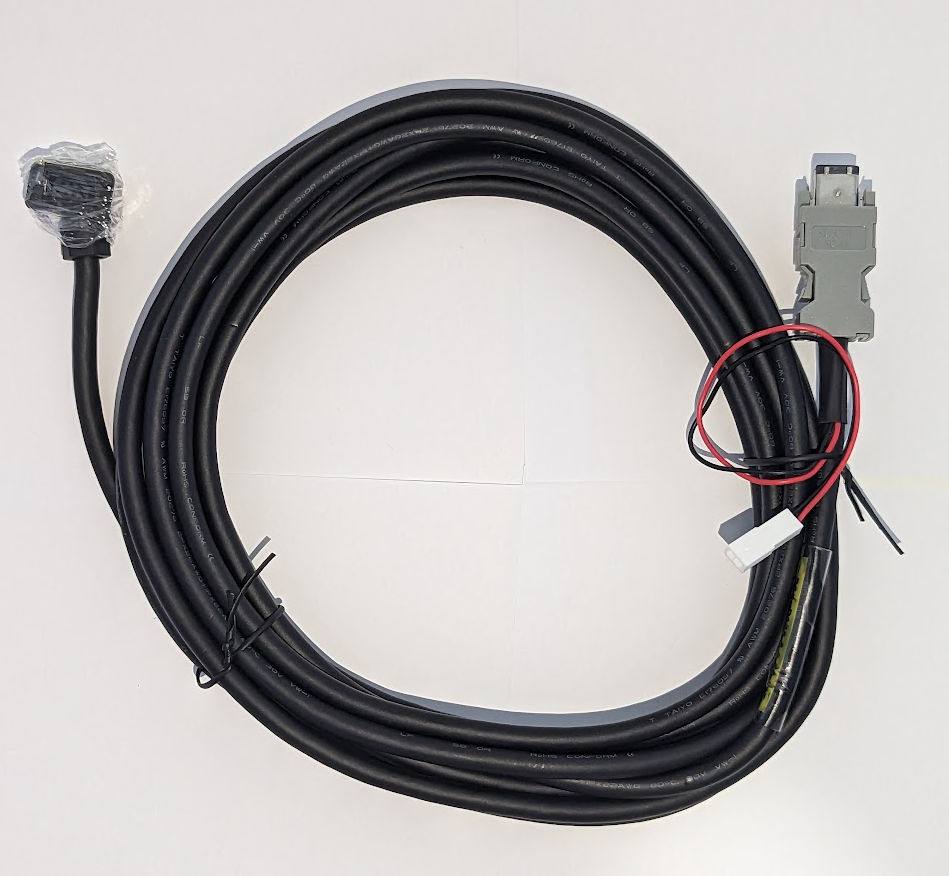 3m Power Cable Rear Outlet, MS1H1 and MS1H4 servo motors = 1kW, with pluggable lugs