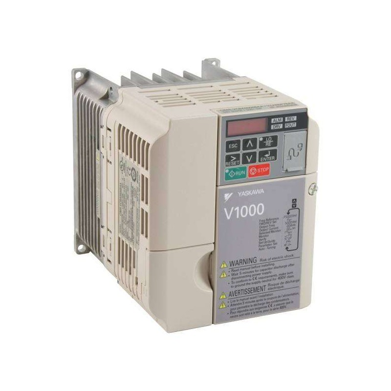 Inverter V1000  200V 1PH  ND: 6.0A / 1.1 kW  HD: 5.0 A / 0.75 kW  IP20
