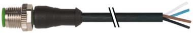 Murr Sensor Cable M12 4P Male Straight  PUR/PUR Black 15Mtr