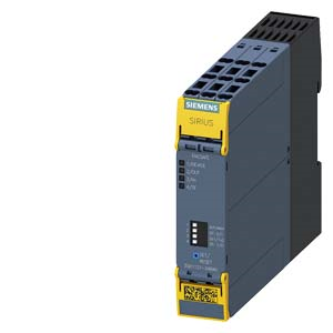 SIRIUS SAFETY RELAY BASIC UNIT ADVANCED SERIES RELAY ENABLING CIRCUITS 3 NO CONTACTS + RELAY SIGNALING CIRCUIT 1 NC CONTACT US = 24 V DC SPRING-LOADED TERMINAL