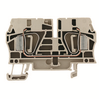 Weidmuller ZDU 6 Feed-through terminal Tension-clamp connection 6 mm² dark beige